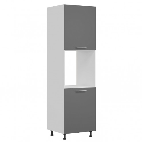 Virtuves skapītis TIFFANY D60SP, pelēks glancēts